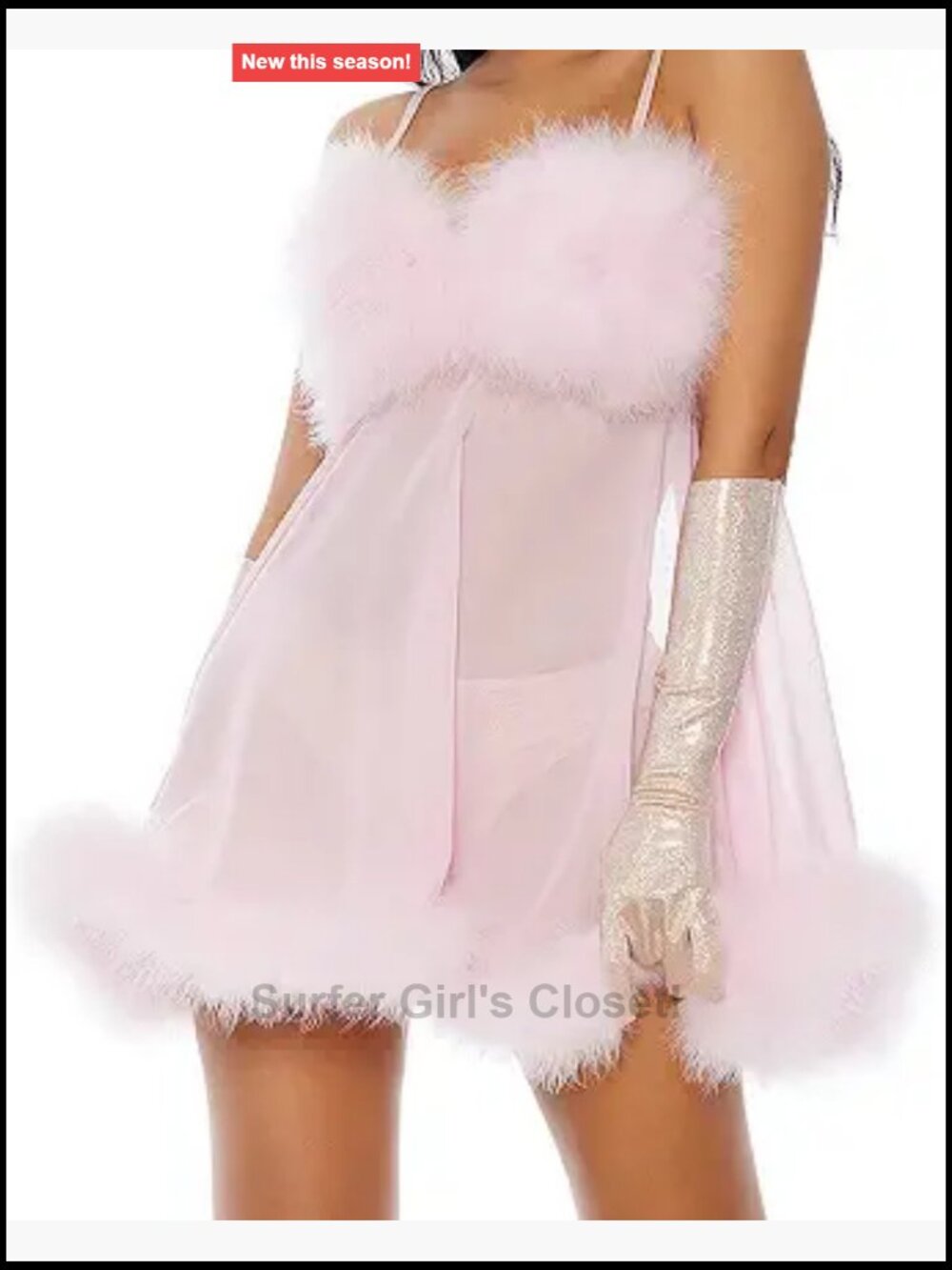 Sexy Movie Character Costume Babydoll Dress with Gloves Headband for Halloween